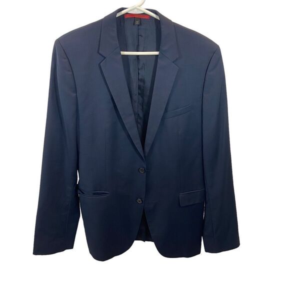 Men’s Hugo Boss Navy Blue Lined 2 Button Blazer Size‎ 42 Long